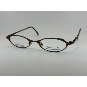 EASYCLIP Titanium - Brown Oval QUEST 446 48-20-140 Eyeglass Frames